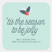 ホリーの枝 スクエアシール (正面)