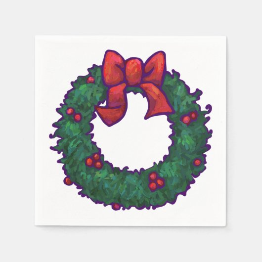 ホリーの枝 スタンダードカクテルナプキン (正面)