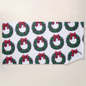 ホリーの枝 ビーチタオル (正面)