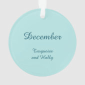ホリーの美しい12月の妖精 オーナメント (裏面)