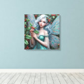 ホリーの美しい12月の妖精 キャンバスプリント (インサイチュ (ウッドフロア))