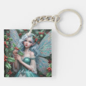 ホリーの美しい12月の妖精 キーホルダー (裏面)