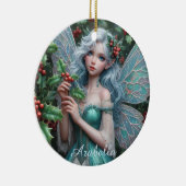 ホリーの美しい12月の妖精 セラミックオーナメント (右)