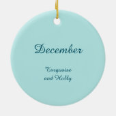 ホリーの美しい12月の妖精 セラミックオーナメント (裏面)