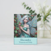 ホリーの美しい12月の妖精 ポストカード (スタンド正面)