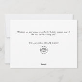 ホリーの葉のクリスマス シーズンカード (裏面)