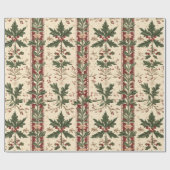 ホリーをテーマにしたビクトリアンラッピング紙 ラッピングペーパー (フラット)