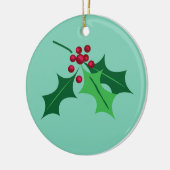 ホリーを持ったトナカイ セラミックオーナメント (左)