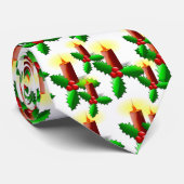 ホリーを持つアドベントキャンドル ネクタイ (ロール)