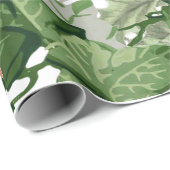 ホリーアイビーヴィンテージクリスマスグリーンリーリーフつる植物レッド ラッピングペーパー (ロールコーナー)