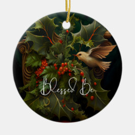 ホリーアンドアイビーオーナメント セラミックオーナメント