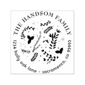 ホリーアンドアイビークリスマス差出人住所 セルフインキングスタンプ (デザイン)