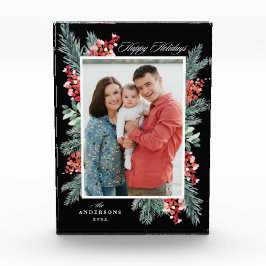 ホリーアンドエバーグリーンハッピーホリデー フォトブロック