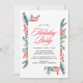 ホリーアンドエバーグリーンホリデーパーティー 招待状 (正面)