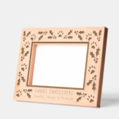 ホリーアンドドッグポーズホリデー レーザー彫刻フレーム (左)