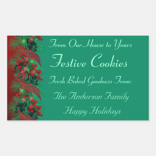 ホリーアンドパインホリデーフード スクエアシール (正面)