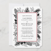ホリーアンドパイン結婚式招待状 | クランベリー 招待状 (正面)
