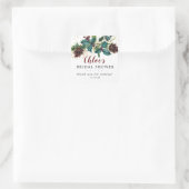 ホリーアンドベリーウィンターボタニカルブライダルシャワー スクエアシール (バッグ)