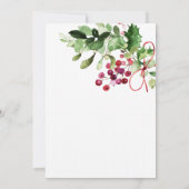 ホリーアンドベリークリスマスパーティの招待状 招待状 (裏面)