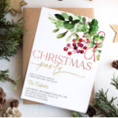 ホリーアンドベリークリスマスパーティの招待状 招待状