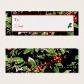 ホリーアンドベリーホリデーギフトラベル (正面&裏面)