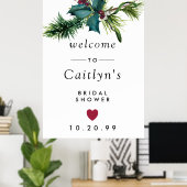 ホリーアンドベリーボタニカルブライダルシャワーへようこそ ポスター (ホームオフィス)
