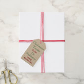 ホリーアーガイルクリスマスギフトタグ ギフトタグ (より糸付き)