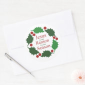 ホリーイエスのリングや輪シーズンの大きな理由 ラウンドシール (封筒)