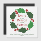 ホリーイエスのリングや輪シーズンマグネットカードの理由 (正面/裏面)