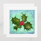 ホリーウォーター色クリスマスカード シーズンカード (正面/裏面)