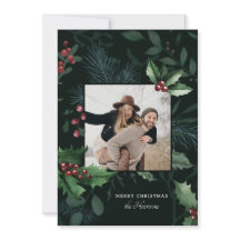 ホリーエレガントクリスマスダークグリーン植物写真