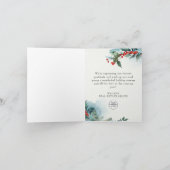 ホリーエレガントディアクリスマスグリーティ企業のング シーズンカード (内部)