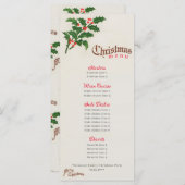 ホリーエレガントフェスティバルクリスマスディナーパーティー メニュー (正面/裏面)