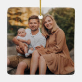 ホリーエレガントベリーとパインコーンのクリスマス セラミックオーナメント (裏面)