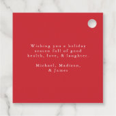 ホリーエレガントベリーとパインコーンのクリスマス フェイバータグ (裏面)