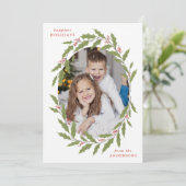 ホリーエレガントベリーオーバルリース3写真 シーズンカード (スタンド正面)