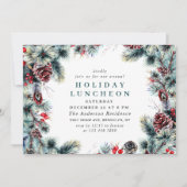 ホリーエレガントベリークリスマスホリデーランチョン 招待状 (正面)