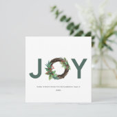 ホリーエレガントベリーグリーンレッドジョイリースクリスマス シーズンカード (スタンド正面)