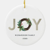 ホリーエレガントベリーシルバージョイリースクリスマス セラミックオーナメント (裏面)