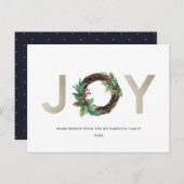 ホリーエレガントベリーシルバージョイリースクリスマス ポストカード (正面/裏面)