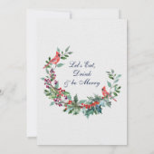 ホリーエレガントベリーディアクリスマスホリデーランチ 招待状 (裏面)