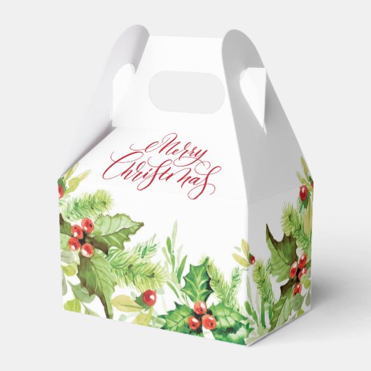 ホリーエレガントベリーメリークリスマスホリデーフェイバー フェイバーボックス (正面サイド)