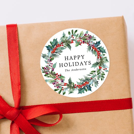 ホリーエレガントベリーリース ラウンドシール