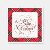 ホリーエレガントメリークリスマス スタンダードカクテルナプキン (正面)