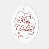 ホリーエレガントメリークリスマス メタルオーナメント (正面左)