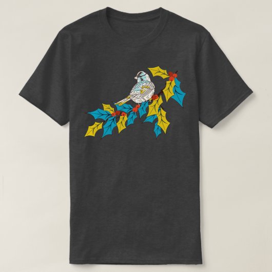 ホリーカラフルバードデザイン Tシャツ (デザイン正面)