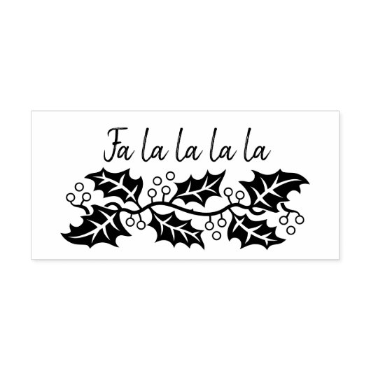 ホリーガーランドクリスマスアートスタンプ ラバースタンプ (インプリント)