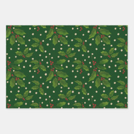 ホリーギフトラップ3パック ラッピングペーパーシート