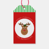 ホリーギフト付きクリスマストナカイラベル ギフトタグ (裏面)