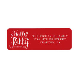 ホリークすてきリスマスホリデイズ差出人住所 ラベル